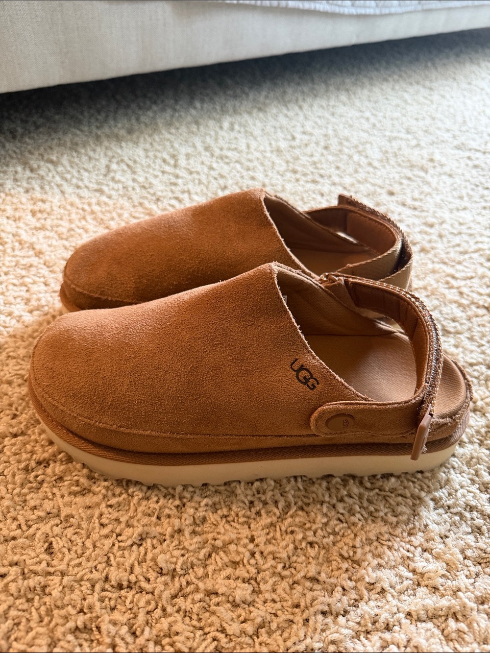 UGG Tan Suede Slippers - Picture 2 of 5